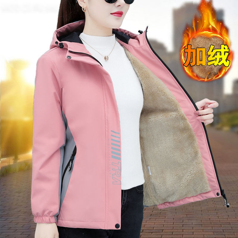 跨境羊羔毛绒冲锋衣短款外套女大码加绒加厚棉衣2025年秋冬款棉服,女装/女士精品,棉衣/棉服,淘宝优惠券,粉丝福利购,淘宝优惠卷