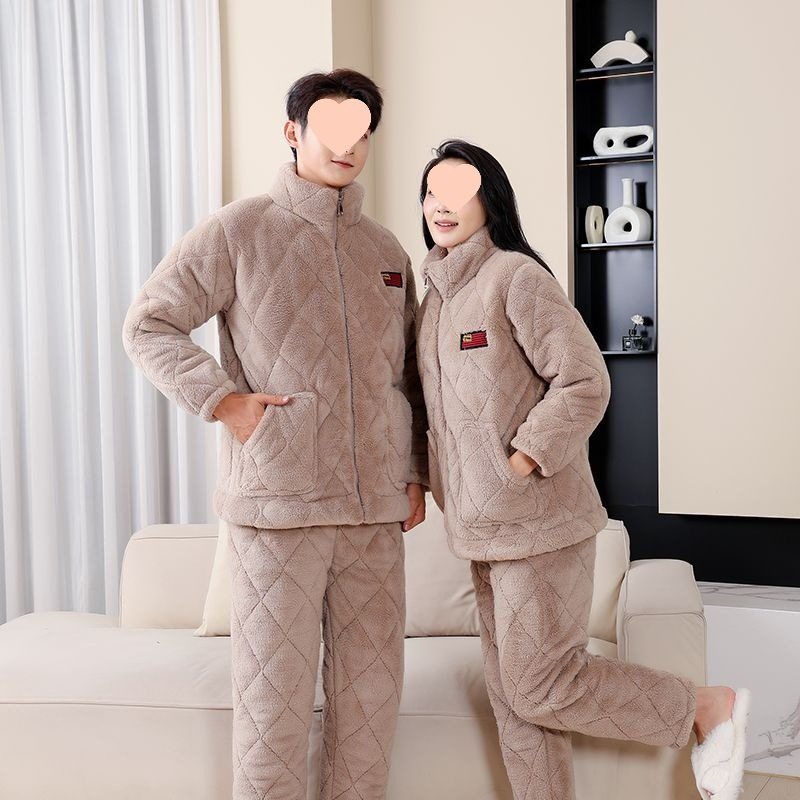 新款情侣睡衣冬季加厚三层夹棉家居服高领拉链特厚可外穿家居服套,女士内衣/男士内衣/家居服,睡衣/家居服套装,淘宝优惠券,粉丝福利购,淘宝优惠卷