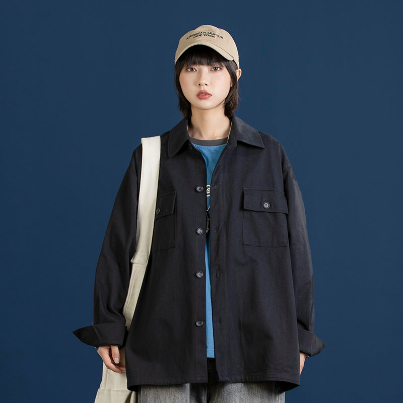 2021春夏新款原创拼料花布宽松简约工装夹克百搭外套J,男装夹克,电商A021A
