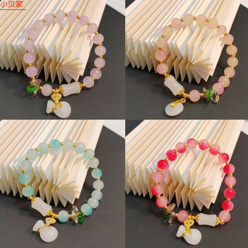 女款水晶手链高颜值二人三闺蜜