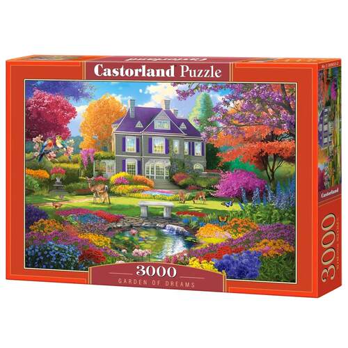 新品现货Castorland巧思进口拼图3000片 梦想花园300655