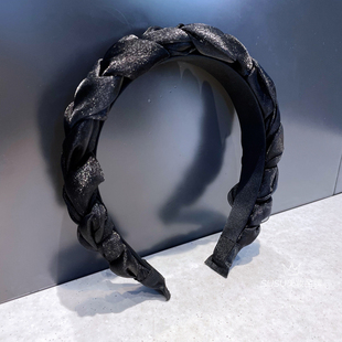 网红辫子编织发箍女 韩国新款雪纺宽边显发量多发捆头箍外出发饰