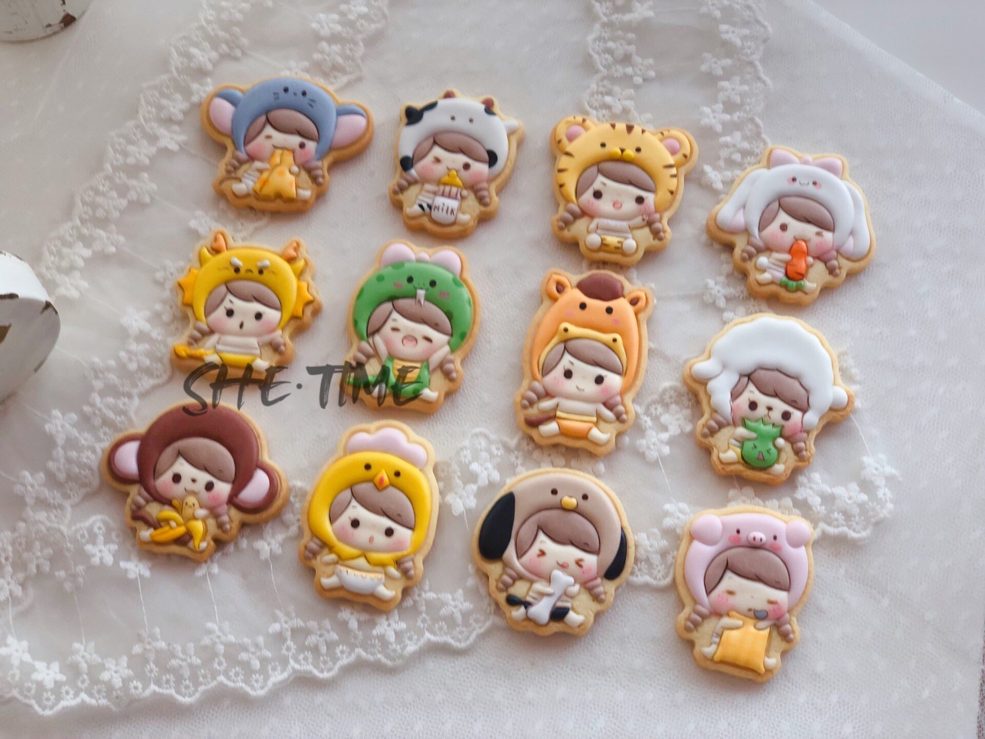 【视频教程】she.time食光老师新作12生肖小号糖霜饼干模具
