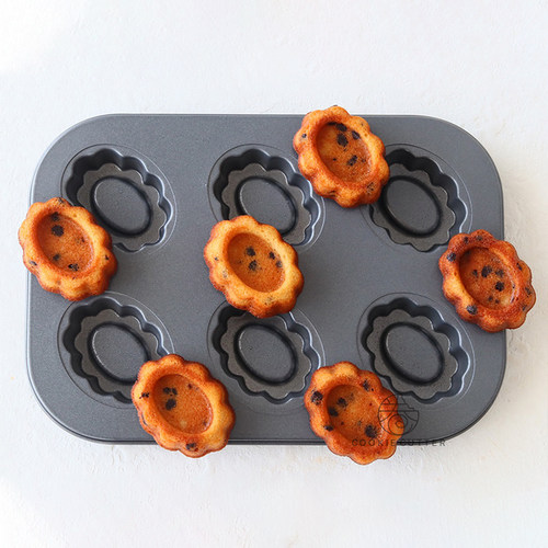 日本复古椭圆花型夹心蛋糕烤盘