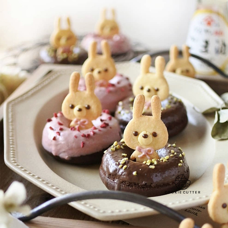 小兔子和小熊系列饼干立体模具 卡通曲奇压模 手工点心烘焙工具
