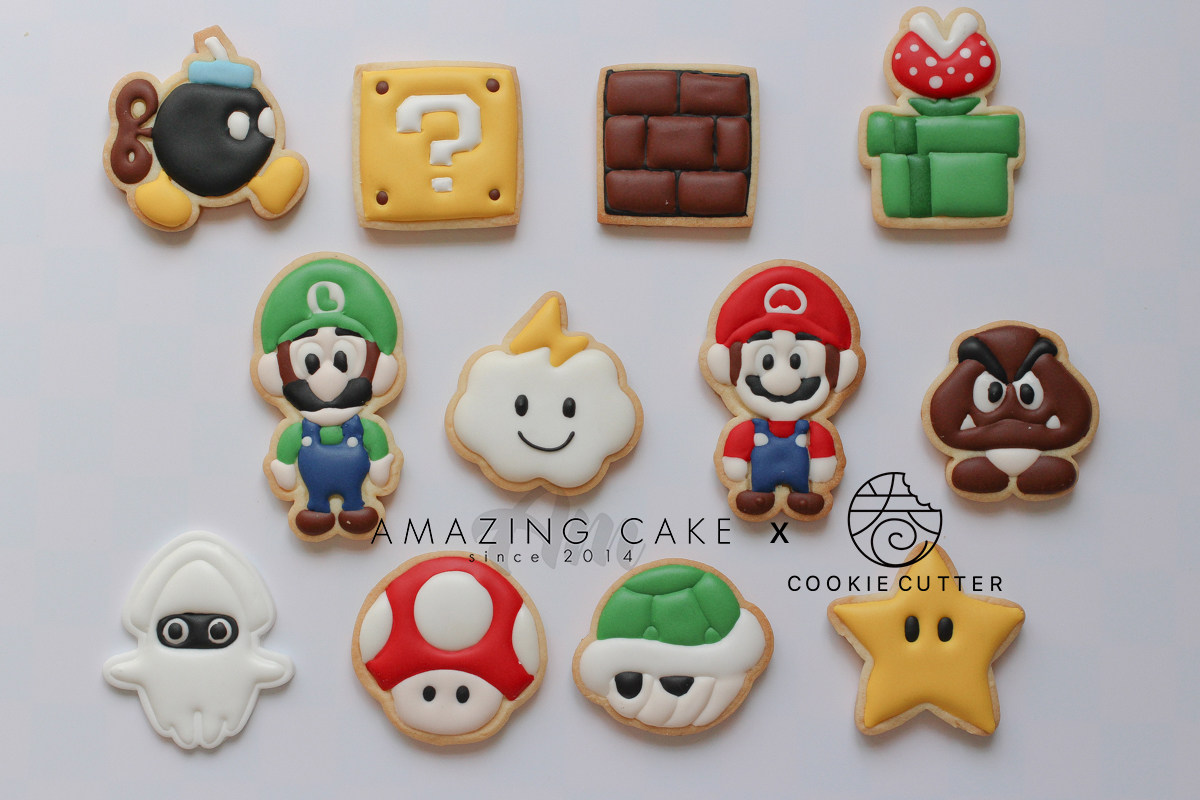 Amazing大喵老师 超级玛丽马里奥糖霜饼干模具玛丽翻糖烘焙小工具