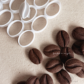 JOJO老师创意咖啡豆饼干模具迷你一体连模可可豆仓鼠宠物零食工具