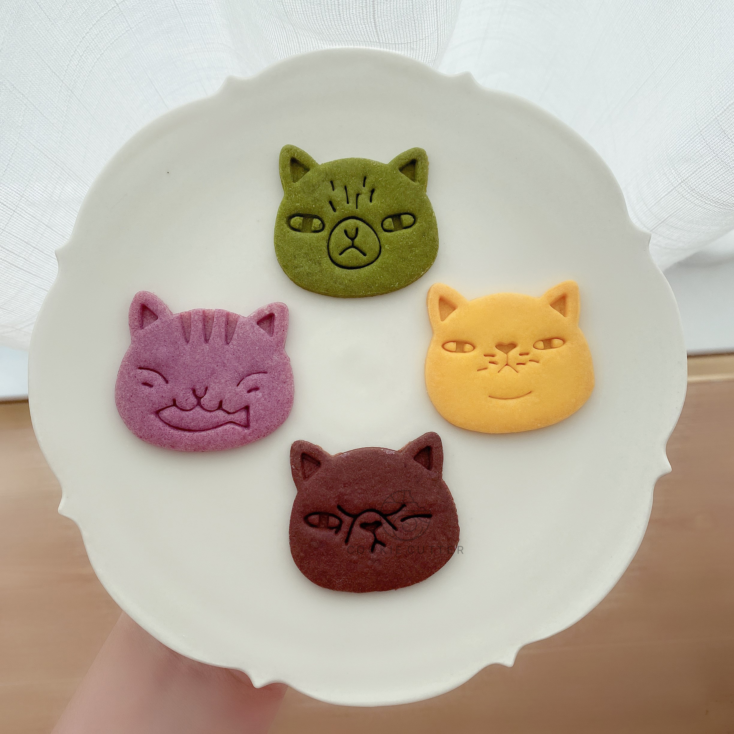 diy软萌橘猫亲子家庭饼干模具