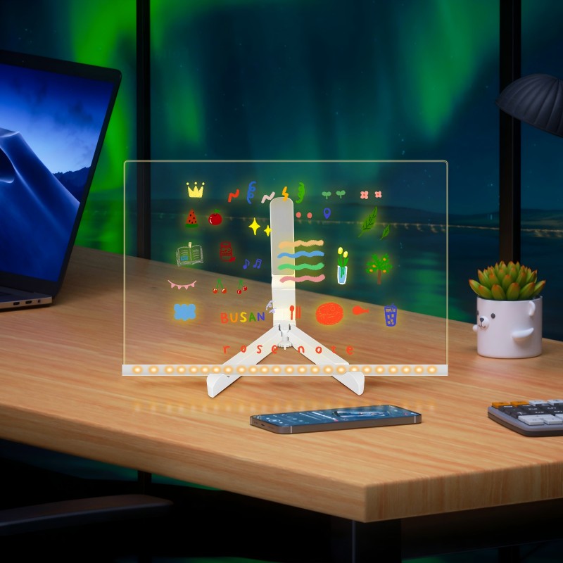 炫彩亚克力发光写字板充电式学习