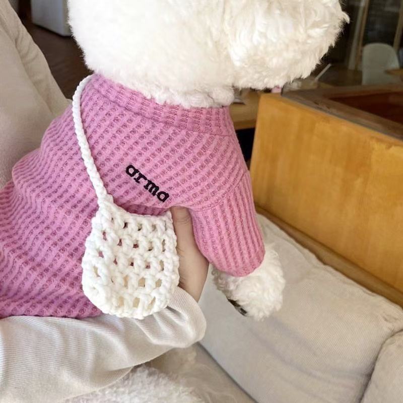 狗狗秋季衣服外套宠物打底衫中型小犬泰迪比熊博美雪纳瑞猫咪衣服