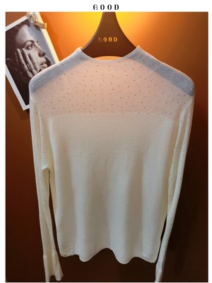 打底针织衫女可外穿 美丽奴羊毛 气质立领压钻 宽松薄款针织上衣J