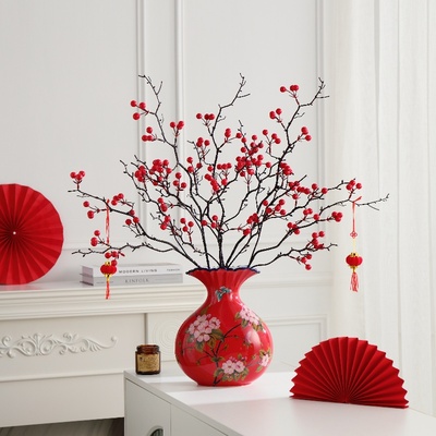 新中式结婚招财花瓶摆件