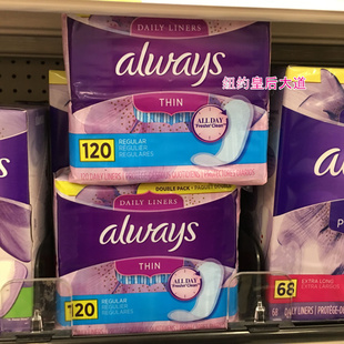 Thin 现货 Incredibly Always 超薄透气护垫162片 美国正品