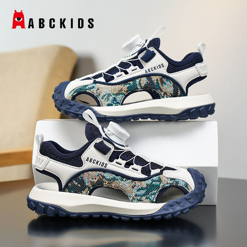 Abckids童鞋男童包头凉鞋2026夏季新款中大童防滑软底儿童沙滩鞋