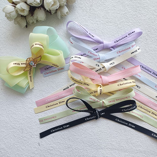 1cm光面棉带印字母织带 手工diy蝴蝶结发饰材料编发丝带鲜花包装