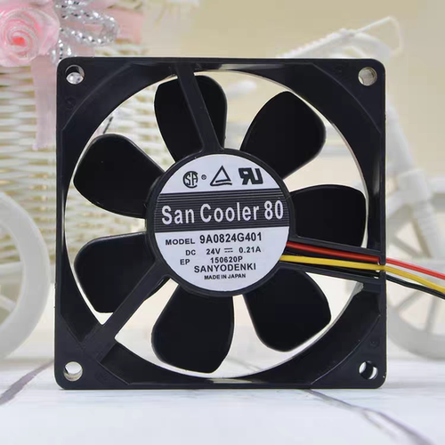 SANYO 三洋 san ace 80 8cm 8025 24v 0.21A 9A0824G401 检测风扇