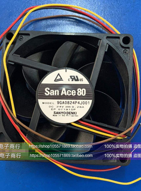 9GA0824P4J001/J005 全新三洋SANYO 24V 0.28A变频器散热风扇4线