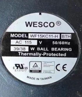 WF15KC11-H BTH 115V 39/38W 全新原装台湾WESCO医疗设备散热风扇