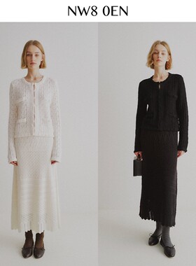 胡可的买手店 NW8 0EN《Koselig》立体山茶花针织法式镂空短外套