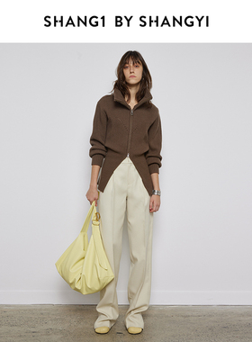 胡可的买手店 SHANG1 BY SHANGI经典拉链收腰针织外套