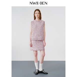 胡可的买手店 NW80EN羊毛彩点菠萝针毛衣马甲名媛小香风背心上衣