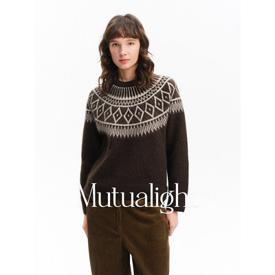 胡可的买手店 mutualight 多色费尔岛百搭秋冬宽松显瘦毛衣