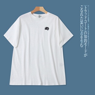 O4597外贸日单潮流男生休闲T恤春夏新款 上衣 圆领套头宽松百搭短袖