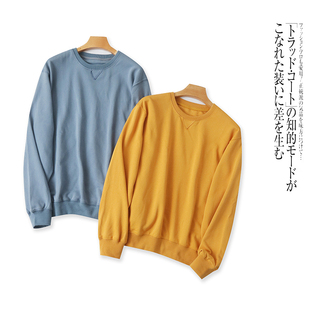 外贸时尚学院风休闲卫衣秋冬季新款圆领套头宽松女生胖MM大码上衣