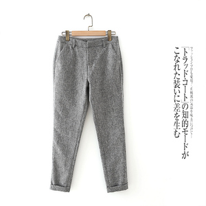 外贸韩版女士休闲裤秋新款宽松显瘦烟管裤时尚显瘦百搭萝卜裤长裤