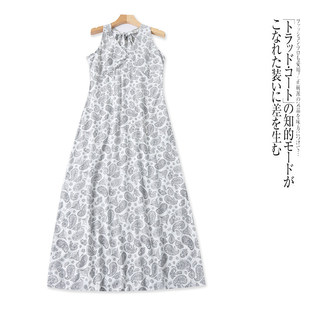 DD0256外贸欧美单女士连衣裙新款挂脖印花时尚超仙甜蜜显瘦长裙