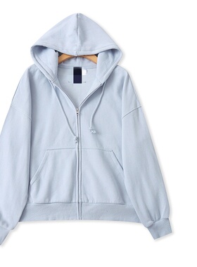 V8563外贸欧美单学院风女生卫衣开衫早春新款连帽时尚宽松外套