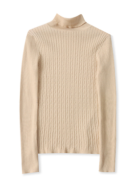 M5963外贸欧美女士打底毛衣冬季新款高领套头弹力修身内搭针织衫