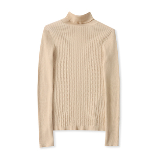 内搭针织衫 高领套头弹力修身 新款 M5963外贸欧美女士打底毛衣冬季