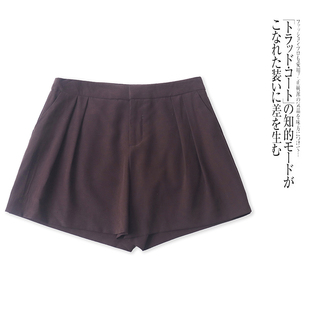 纯色宽松百搭显瘦五分阔腿裤 U6302外贸欧美时尚 新款 春季 女士短裤