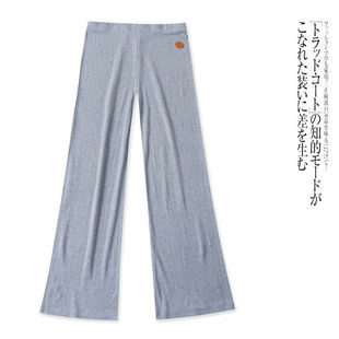 长裤 松紧腰弹力宽松显瘦直筒裤 新款 FF5218外贸欧美单女士针织裤