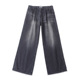印染色宽松显瘦阔腿裤 时尚 新款 F4896外贸日单潮流女士高腰牛仔裤