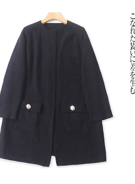 C4521外贸欧美单女士针织开衫新款半圆领宽松百搭中长款毛衣外套