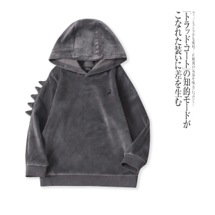 外贸日单儿童卫衣新款 连帽套头金丝绒宽松休闲束脚宽松长裤