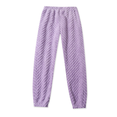 AA8569时尚女士毛绒家居服裤子新款松紧腰宽松摇粒绒珊瑚绒睡裤