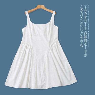 B3263外贸欧美单女生连衣裙新款抹胸高腰修身显瘦甜美纯色吊带裙