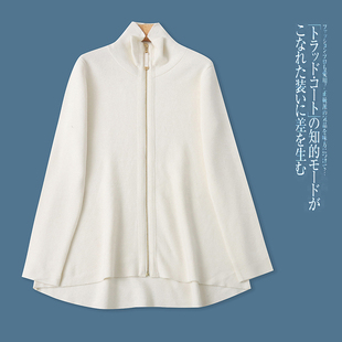 翻领拉链宽松大码 外套新款 胖MM毛衣 针织衫 EE7438外贸欧美女中长款