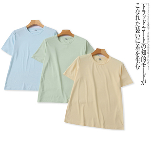 O5689外贸欧美单女士纯色T恤夏季新款圆领套头宽松百搭 休闲短袖