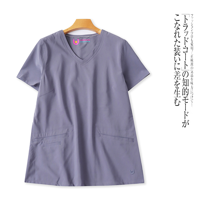 外贸欧美单女士夏季短袖手术衣宽松休闲工作制服医生护士服洗手衣