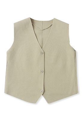 E4585外贸欧美单女士针织马夹新款V领纽扣无袖修身百搭坎肩马甲