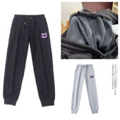 松紧腰加绒束脚长裤 新款 冬季 L5140外贸日单女生学院风休闲运动裤