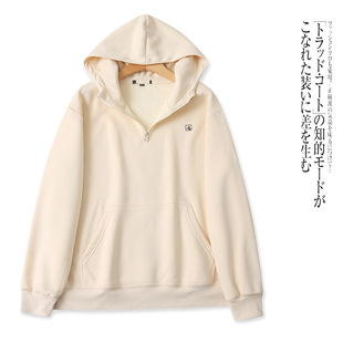 加绒上衣 半拉链连帽套头宽松韩版 H8855外贸休闲男装 卫衣新款