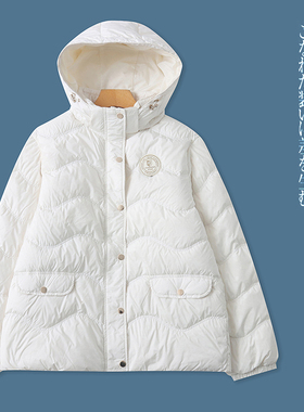 H5236时尚女士羽绒服冬季新款立领连帽宽松休闲百搭保暖羽绒外套