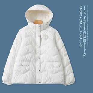 H5236时尚女士羽绒服冬季新款立领连帽宽松休闲百搭保暖羽绒外套