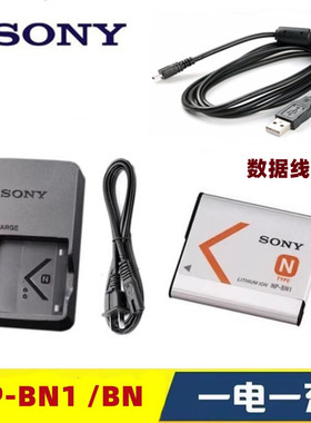 索尼DSC-W530 W610 W620 W630 W670相机NP-BN1电池+充电器+数据线