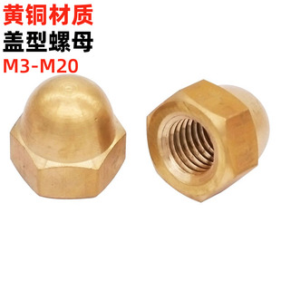 金固盈铜盖型螺母铜盖形螺母圆盖螺帽M3M4M5M6M8M10M12M14M161820